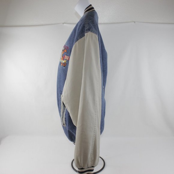 VTG 90s Disney Tigger Top Performance Embroidered Varsity Jacket Coat Size Small - Picture 3 of 11